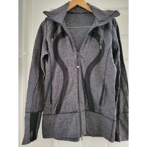 Lululemon athletica Womens Gray Stride Jacket size 8 athletic yoga hoodie